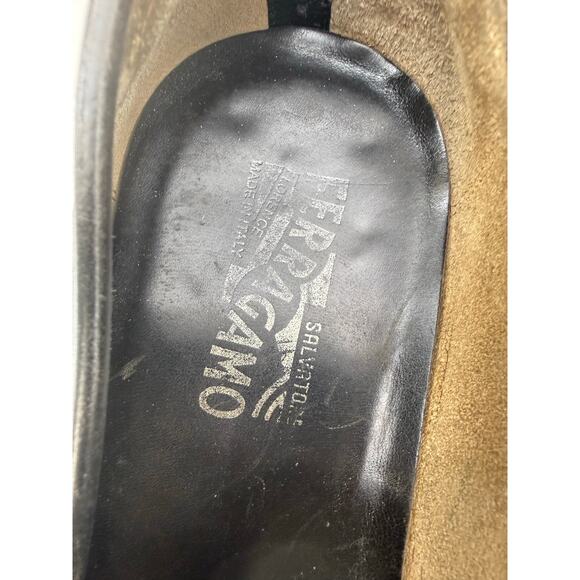 Salvatore Ferragamo Vintage Black Leather Loafers Men’s Sz 13 Italy Dress Shoes main image 4
